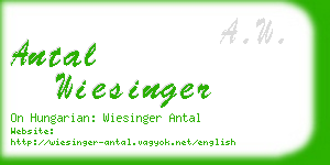 antal wiesinger business card